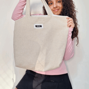 Bolsa em linho cor natural