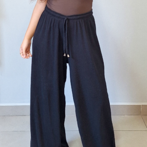 Calça Feminina de Malha Canelada preta